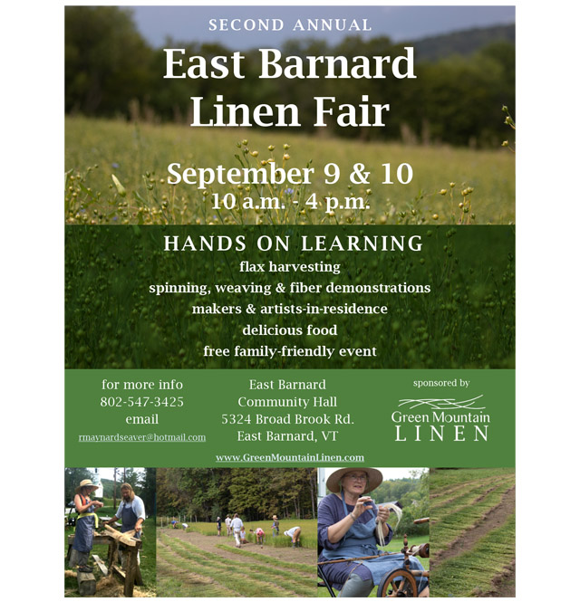 East Barnard Linen Fair, 10- 4pm September 9-10, 2023 